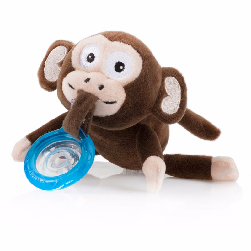 Nuby Plush Pacifinder - Monkey 0-6M Natural Shape