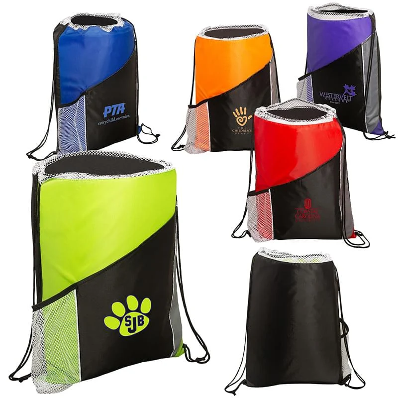 Sprint Angled Drawstring Sports Pack with Pockets 1