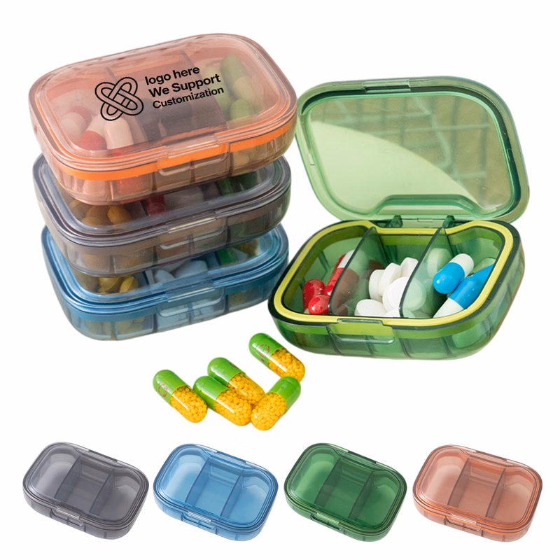 Portable Mini Transparent 3-Grid Pill Box