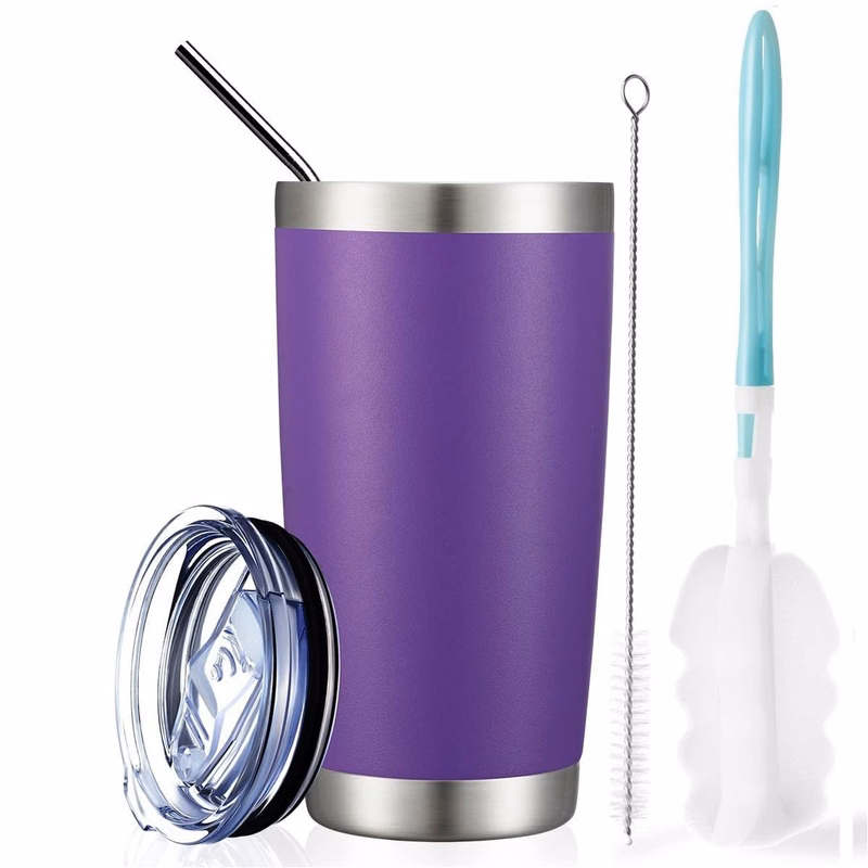 Powder Coated Insulated Coffee Tumbler/Double Wall Vacuum Insulated Travel Mug, Stainless Steel Mug