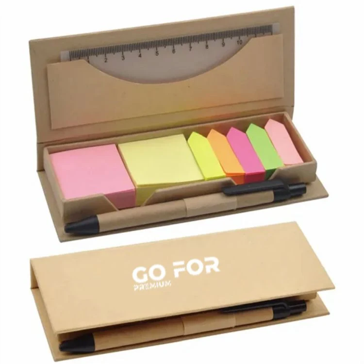 Eco Sticky Note Set with Pen & Ruler 1