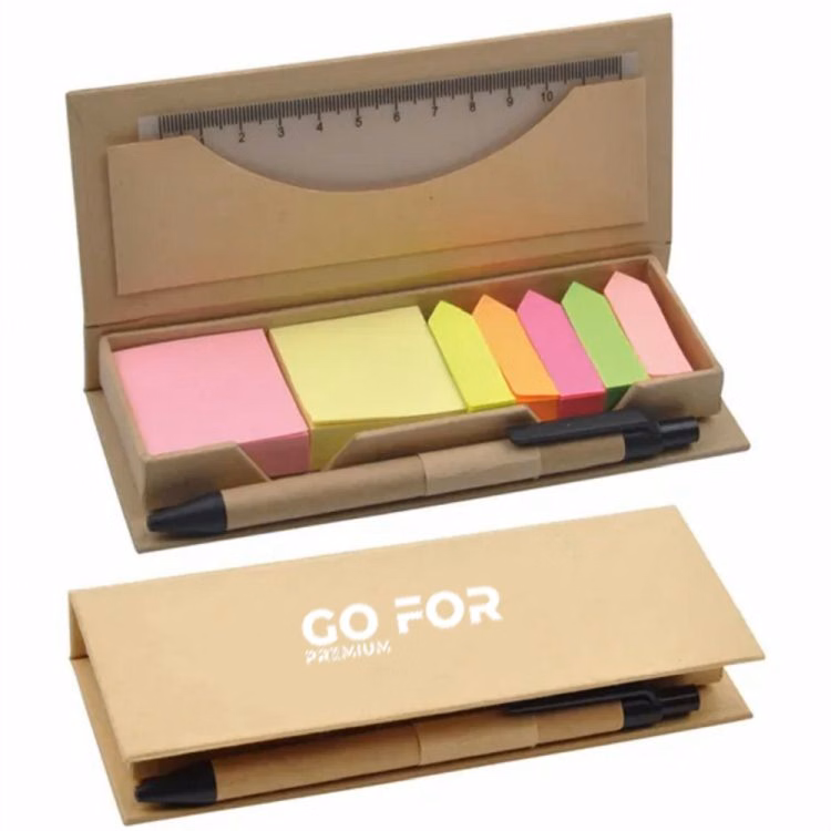 Eco Sticky Note Set with Pen & Ruler
