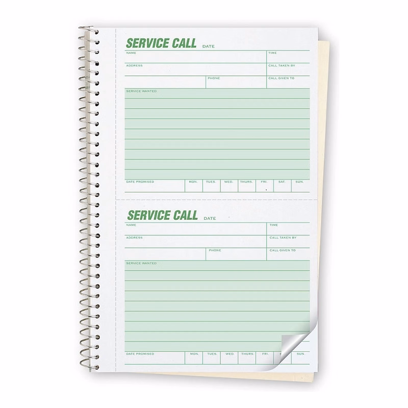 Service Call Books, Carbonless