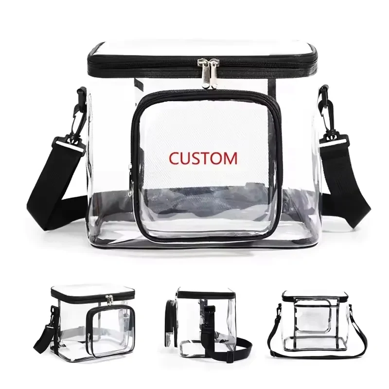 Clear Lunch Bag Plastic Transparent Tote Work Office Picnic 1