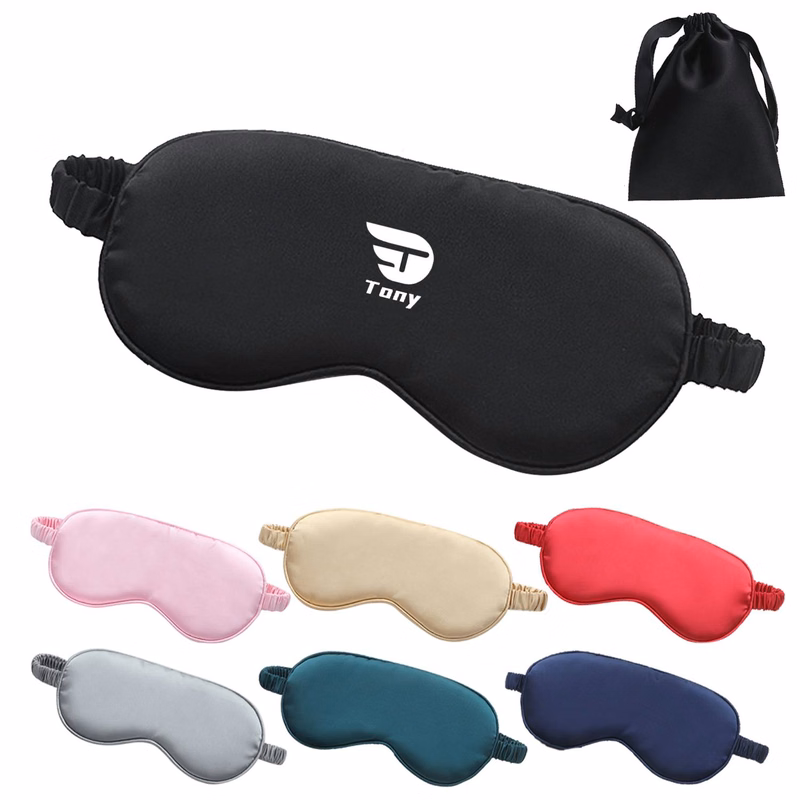 Simulated Silk Eye Mask With Pouch