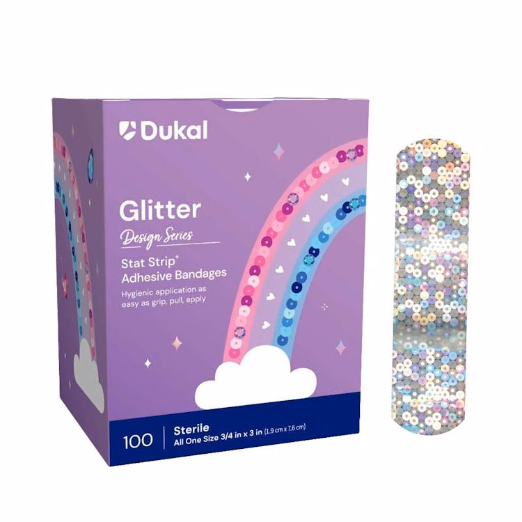 Glitter Adhesive Bandages 3/4" x 3"