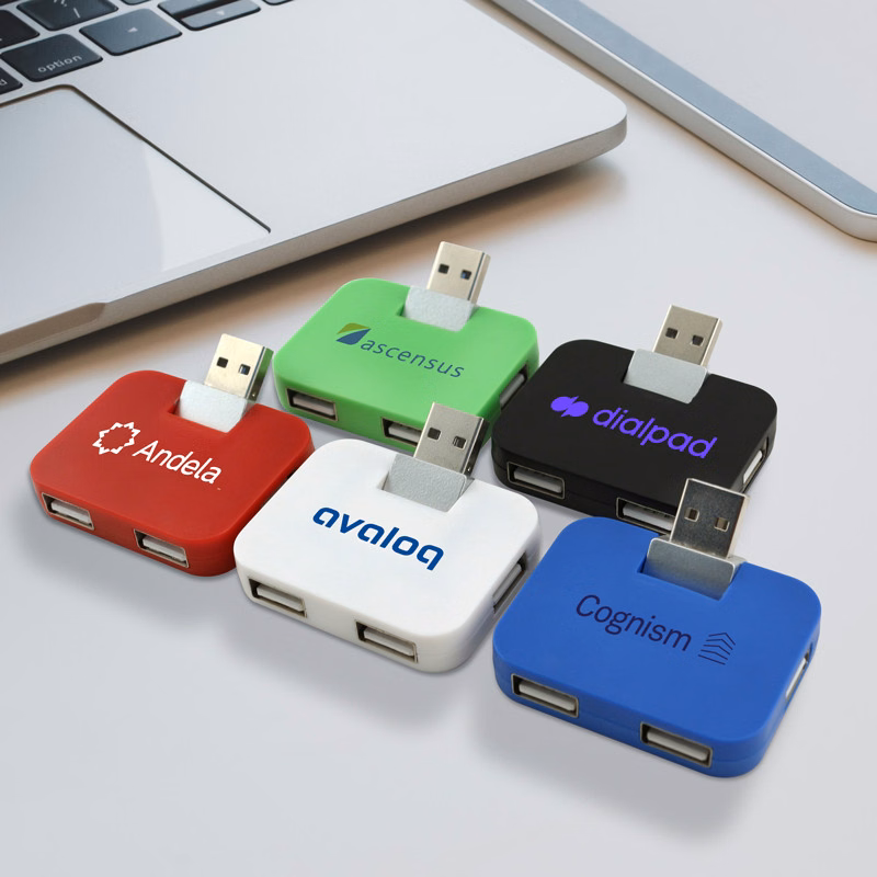 Rectangle 4-Port USB Hub