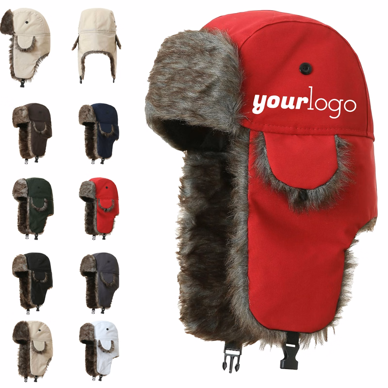 Insulated Faux Fur Aviator Hat for Snowy Conditions