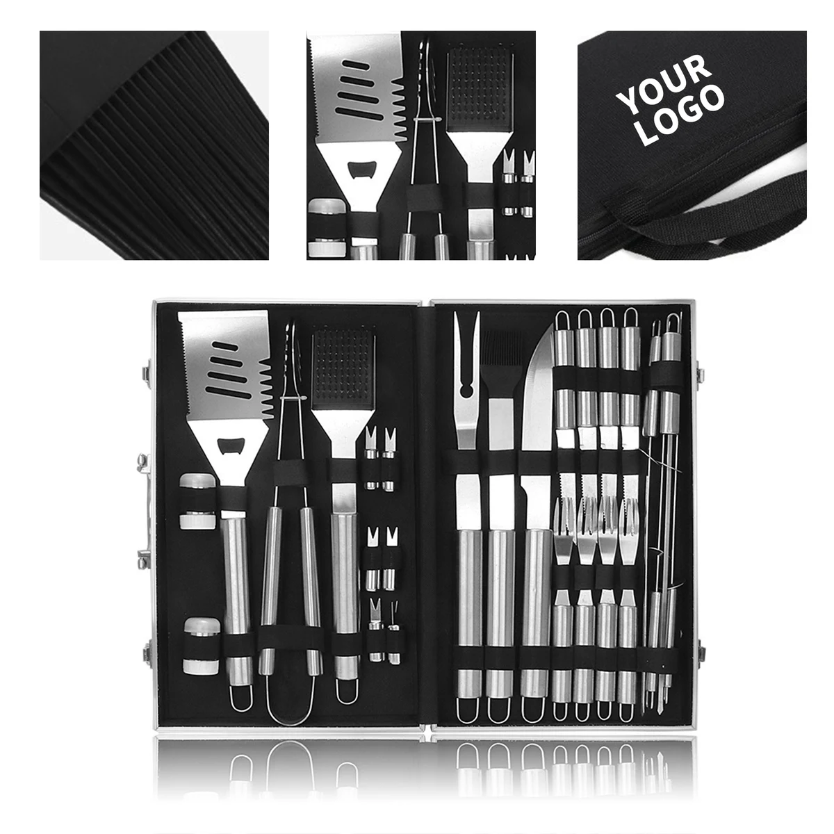 Twenty Six Piece Barbecue Tool Set 10.6 x 16.9 x 3.2" 1
