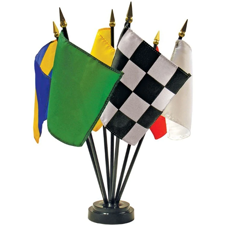 4" x 5" Mounted Auto Racing Mini Desk Set of 7 1