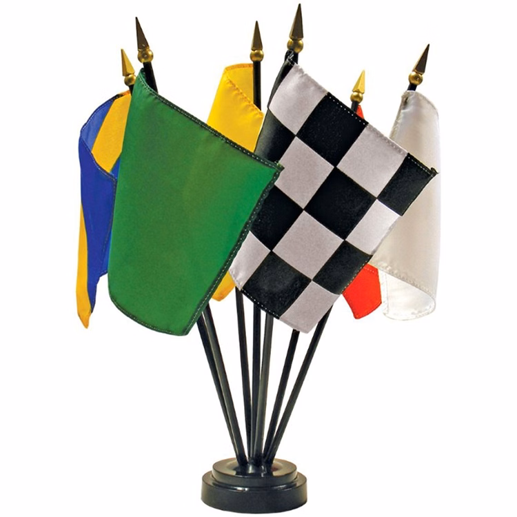 4" x 5" Mounted Auto Racing Mini Desk Set of 7