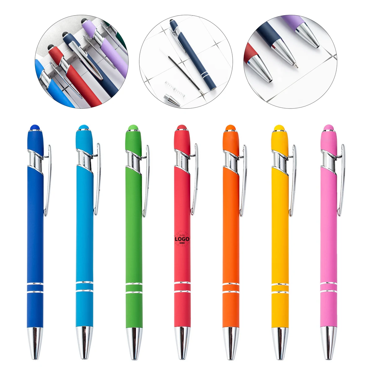 Rainbow Soft Touch Stylus Ballpoint Pen 1