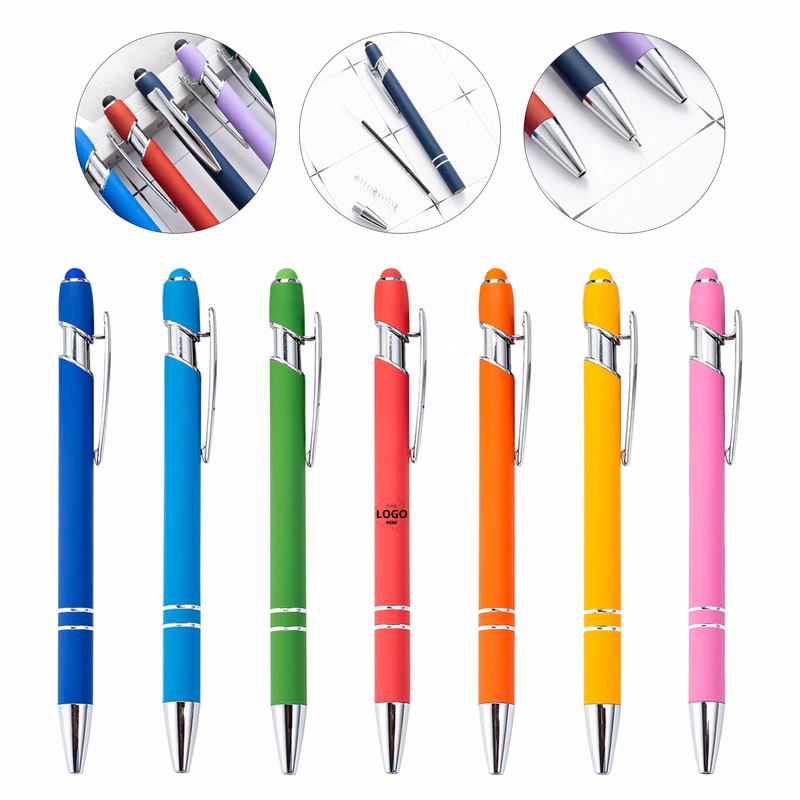 Rainbow Soft Touch Stylus Ballpoint Pen
