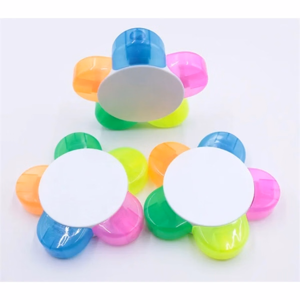 Custom Sunflower Design 5 Color Highlighter Set Smooth Writing — School Office