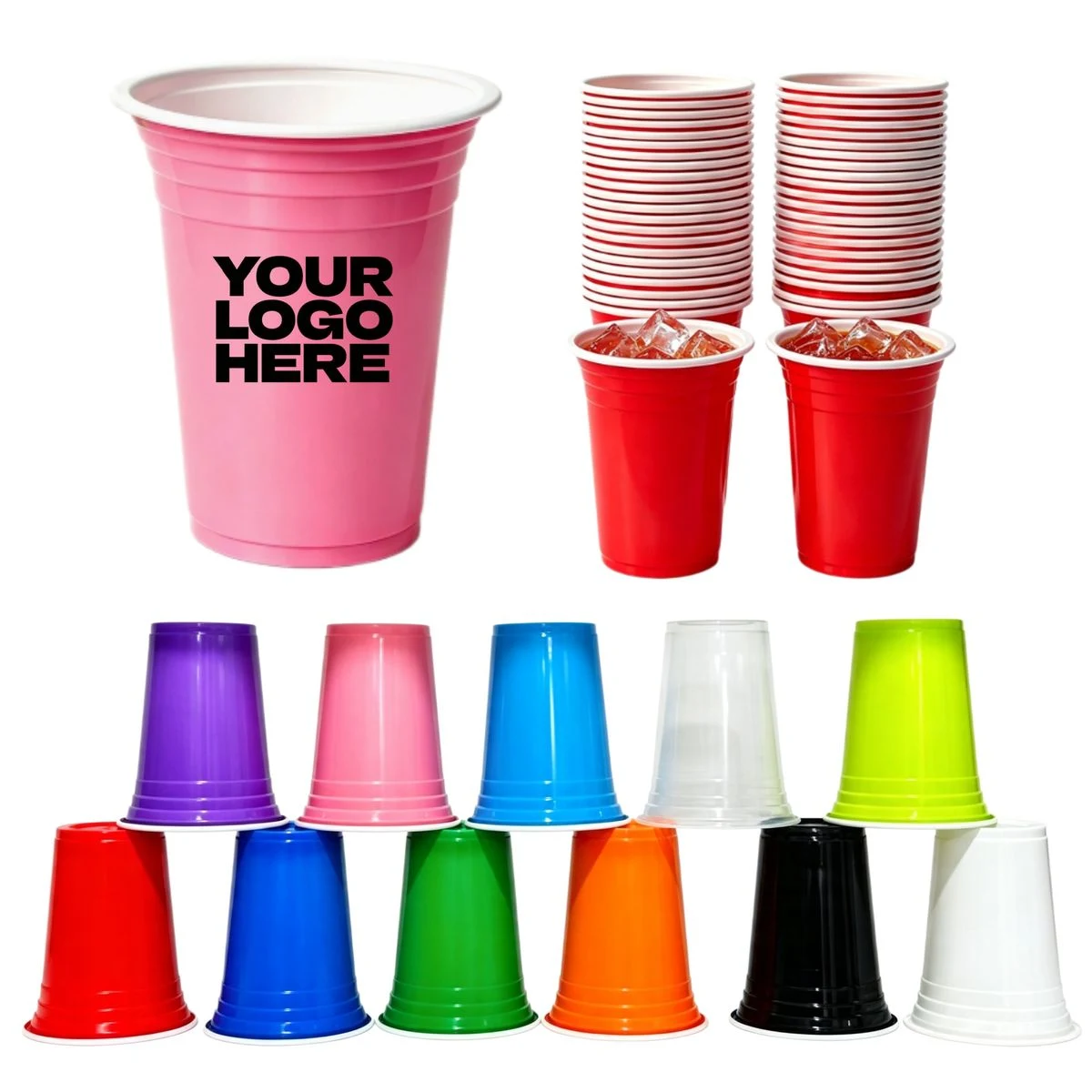 MOQ 20pcs 16oz Plastic Party Cup 1