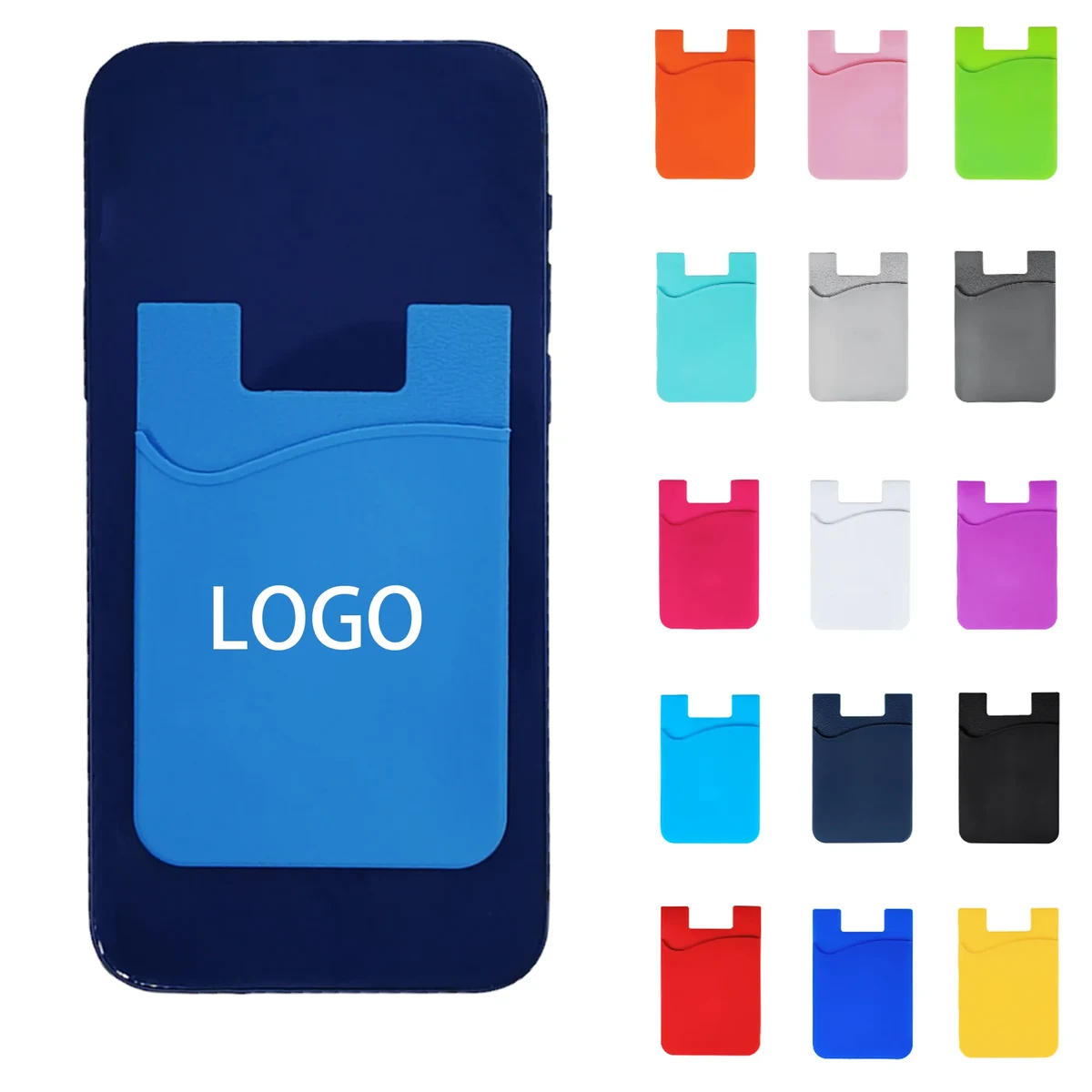 Silicone Phone Card Holder Wallet Back 1