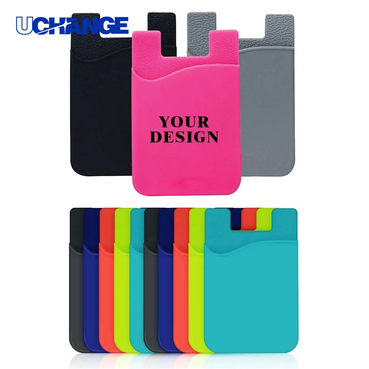 Silicone Cell Phone Card Holder Wallet 1