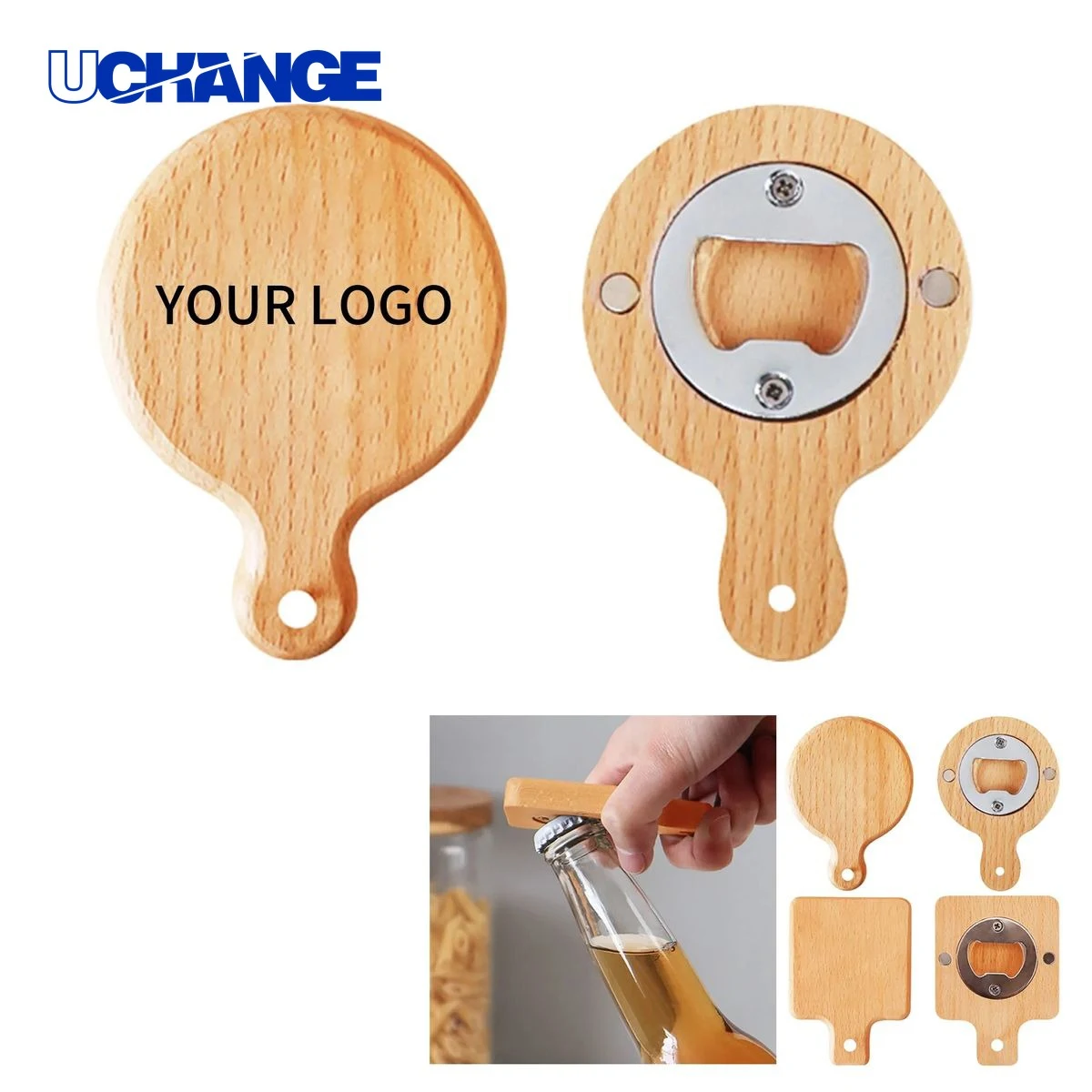 Opener Tool Wooden Magnetic with Iron Head 1
