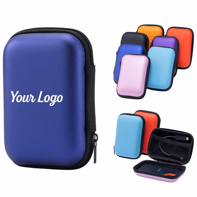 Zippered Hard Shell Cable Storage Case