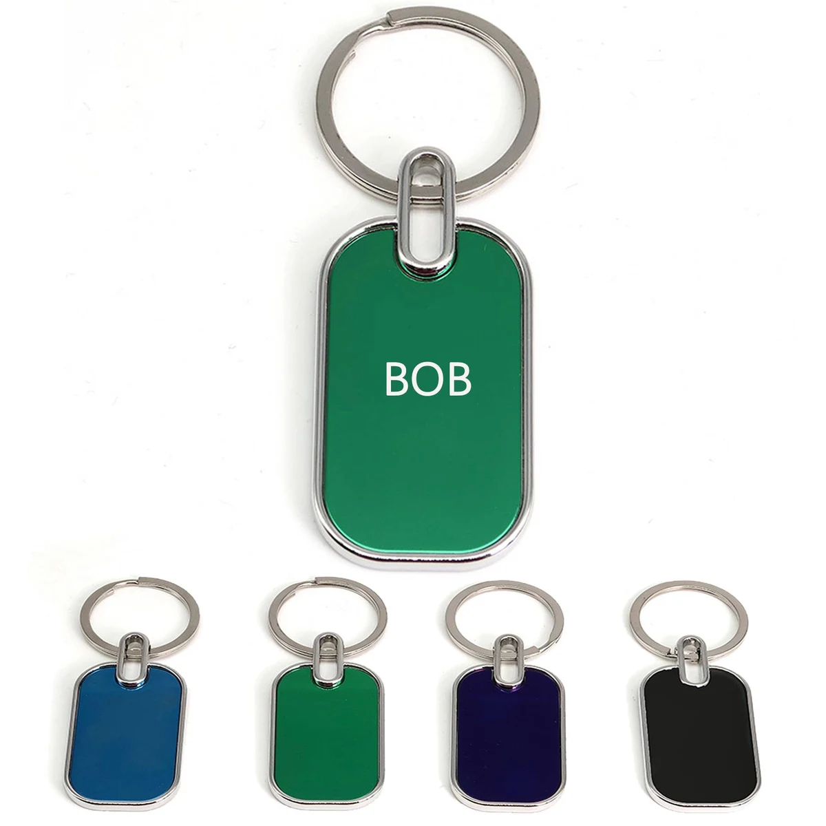Stainless Steel Motel Keychain Key Tag 1