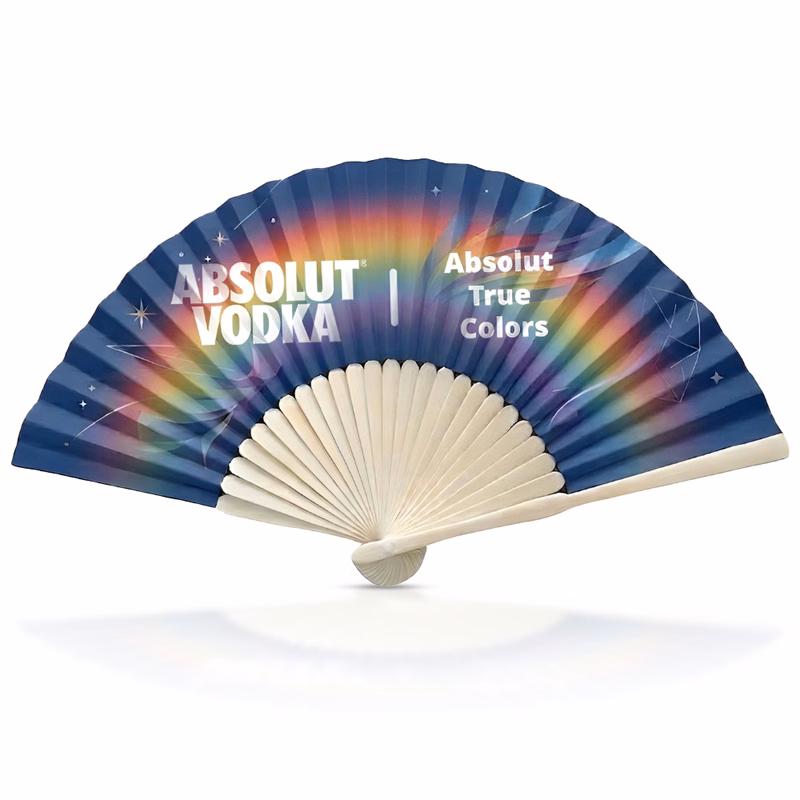 Fancy Bamboo Hand Fan - Full Color