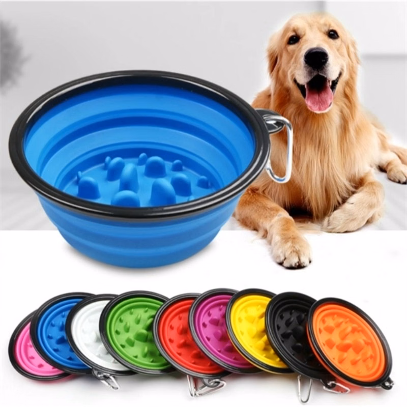Collapsible Slow Feeder Dog Bowl