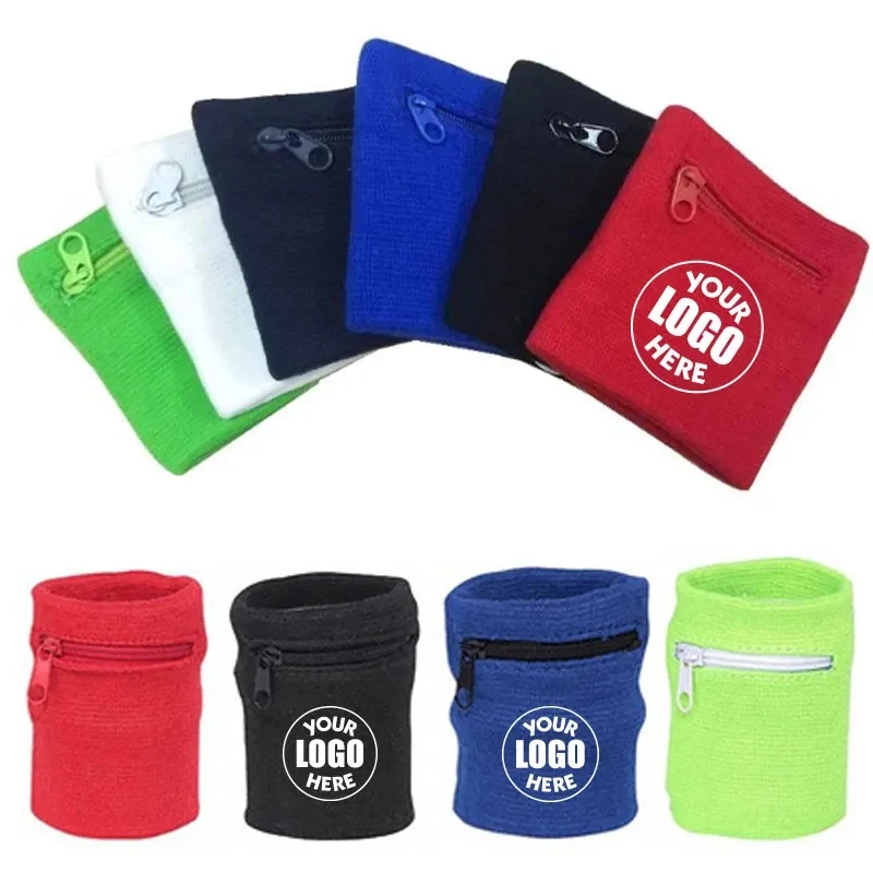 Sports Wristband with Zipper Pocket 1