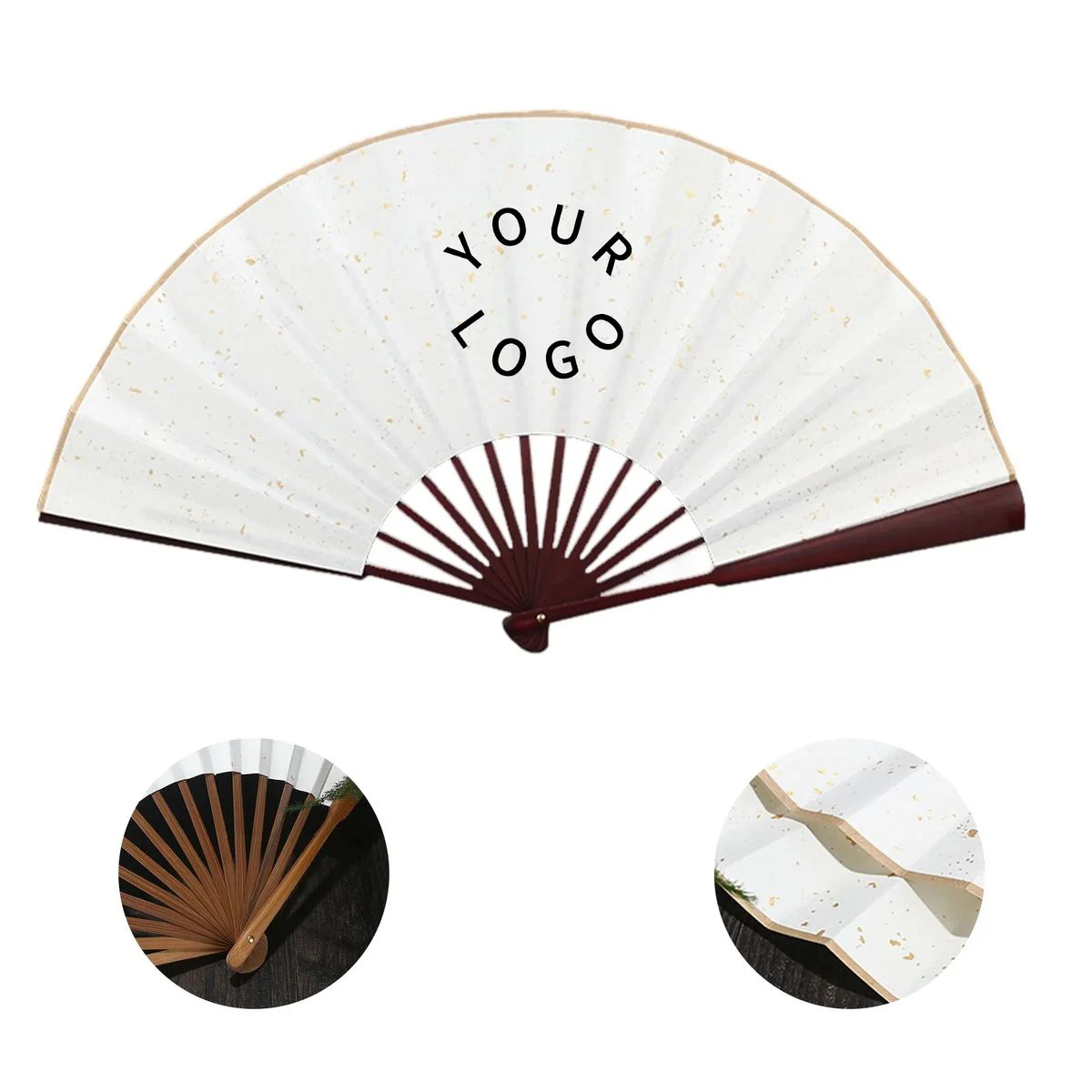 Lightweight Bamboo Style Folding Fan for Summer Use 1