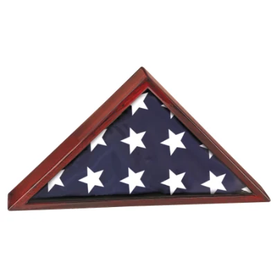 25" x 12 1/2" Rosewood Piano Finish Flag Display Case 1