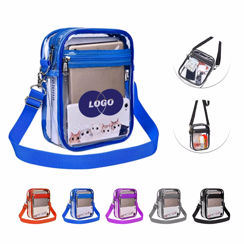 Clear PVC Crossbody Purse Bag