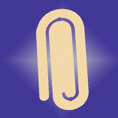 GOLD BRASS GIANT PAPERCLIP BOOKMARKER