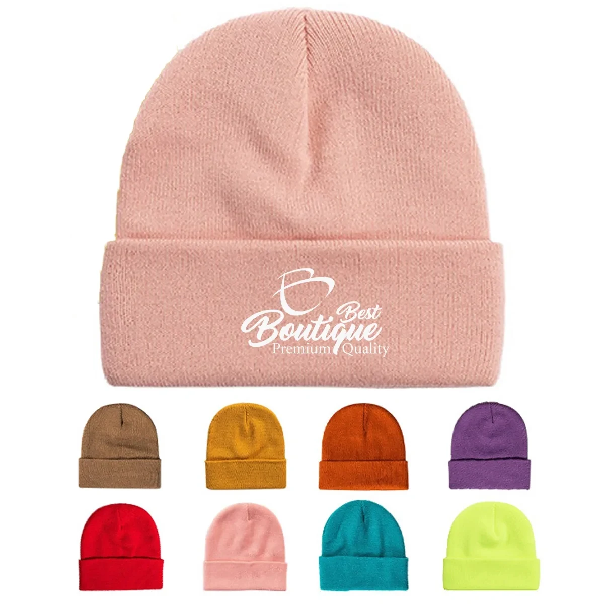 Winter warm earmuffs Thermal Reversible Knit Cuffed Beanie 1