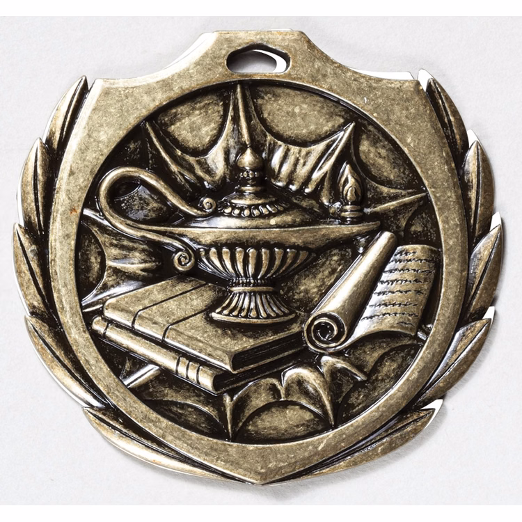 Knowledge Burst Medal 2 1/4"