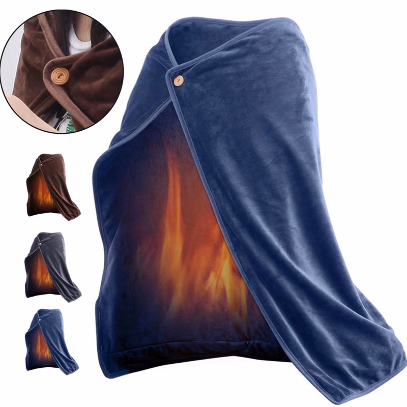 Electric Heated Wearable Blanket Wrap Shawl