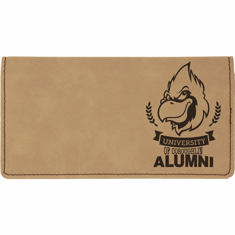 Light Brown Leatherette Check Book Cover