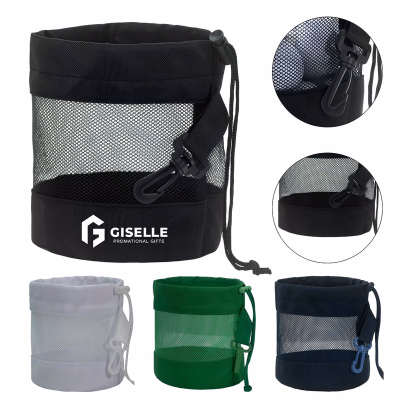 Professional Mesh Drawstring Golf & Tennis Ball Pouch