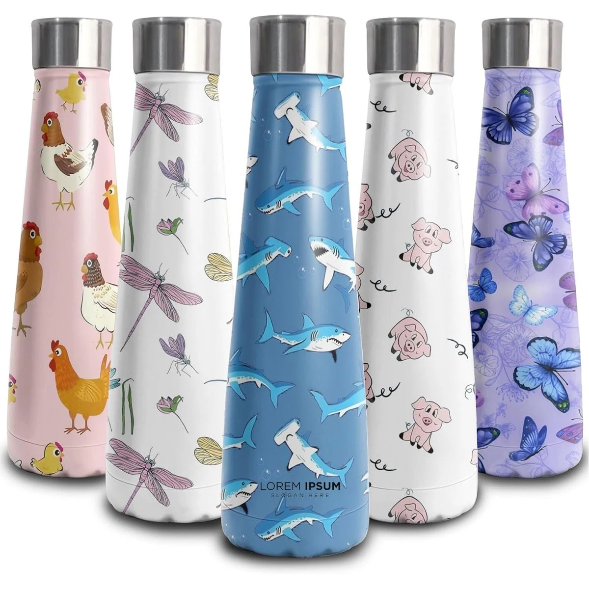 16oz Sea Turtle Stainless Steel Water Bottle, Ocean Leak Proof Cola Shape Thermo, Insulated Sports 1