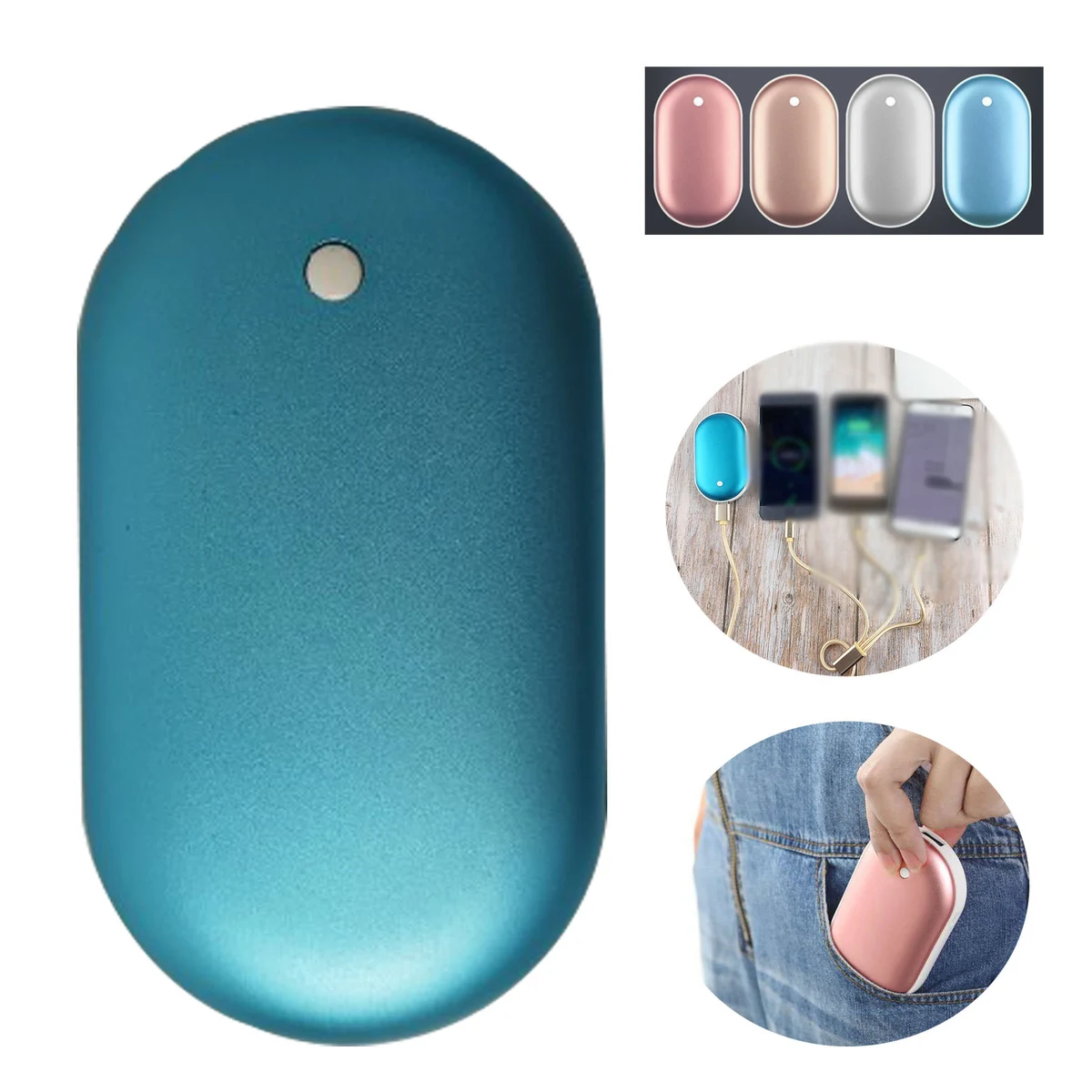 2 In 1 Aluminum Alloy Hand Warmer & Power Bank 1