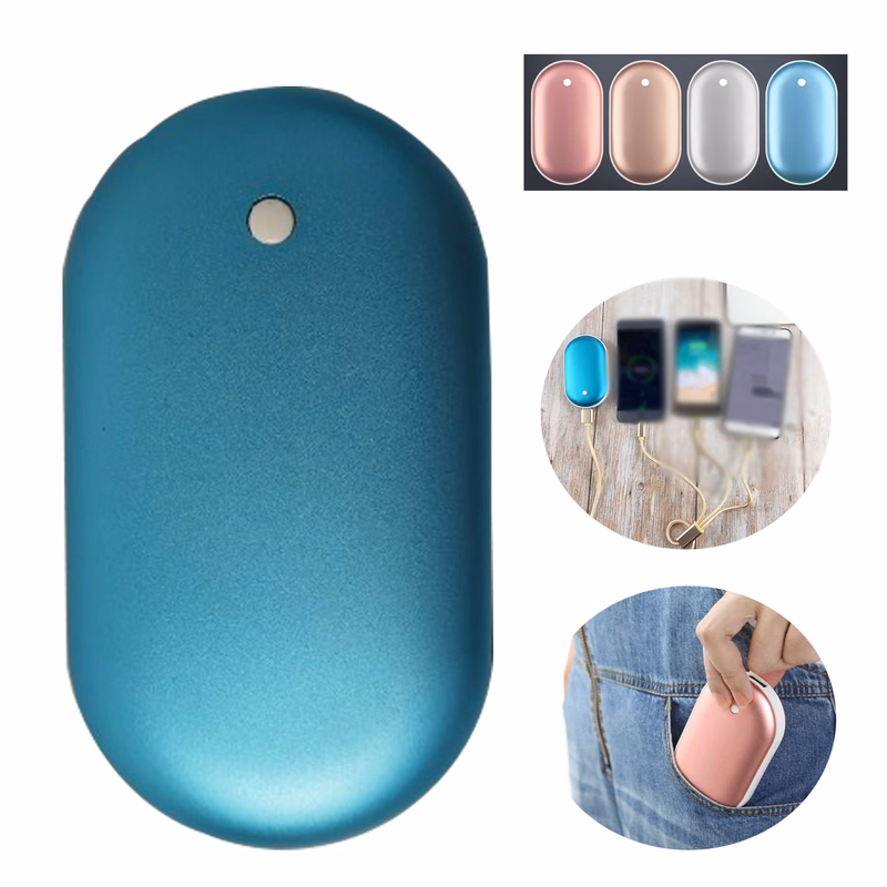 2 In 1 Aluminum Alloy Hand Warmer & Power Bank