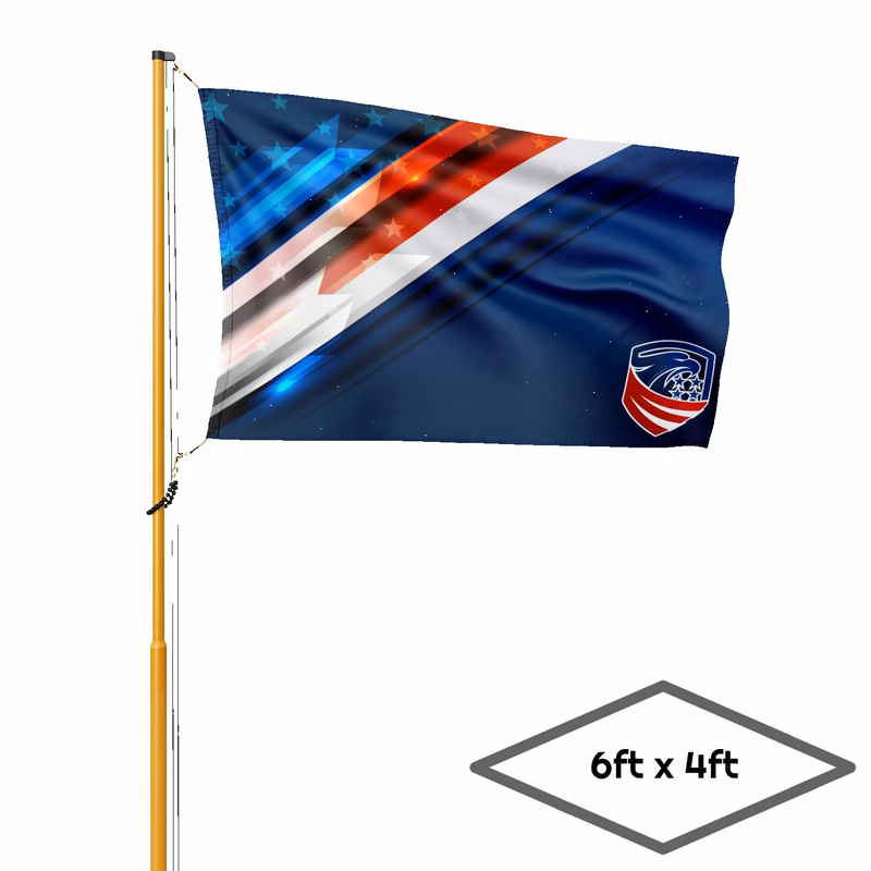 Single-Sided Dye Sublimation 1-Layer Flag (6' X 4')