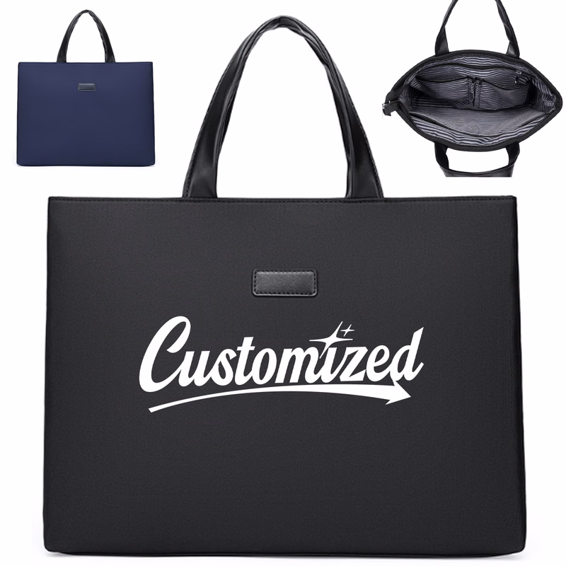 14" PU Leather Business Laptop Tote Bag with Handle