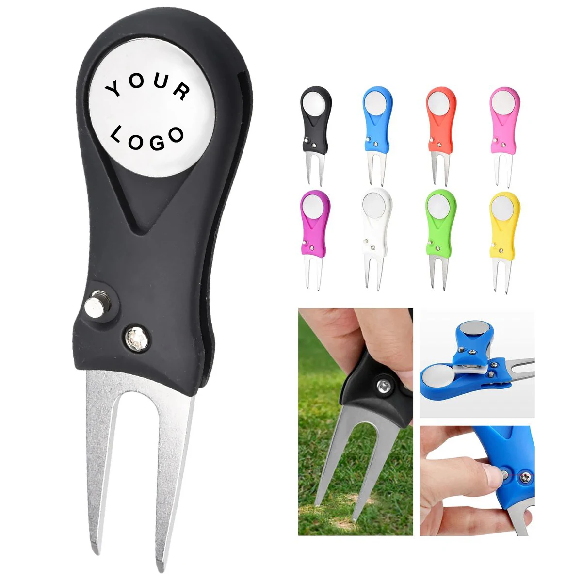Pocket Size Golf Divot Tool with Folding Design 1