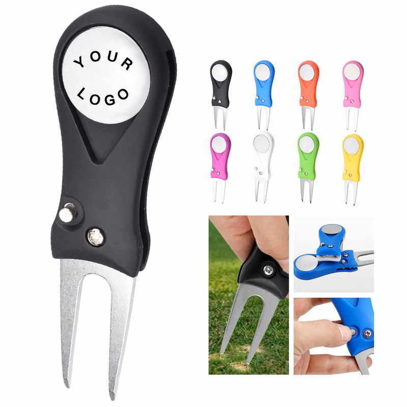 Pocket Size Golf Divot Tool with Folding Design