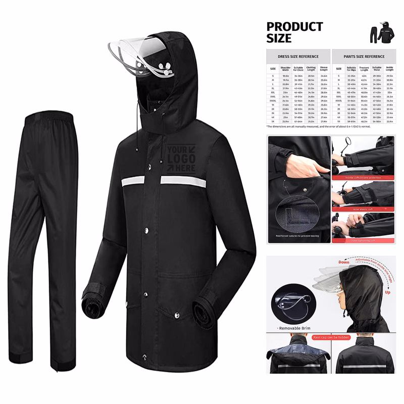 Rain Suit Jacket Trouser Suit Raincoat for Men Women