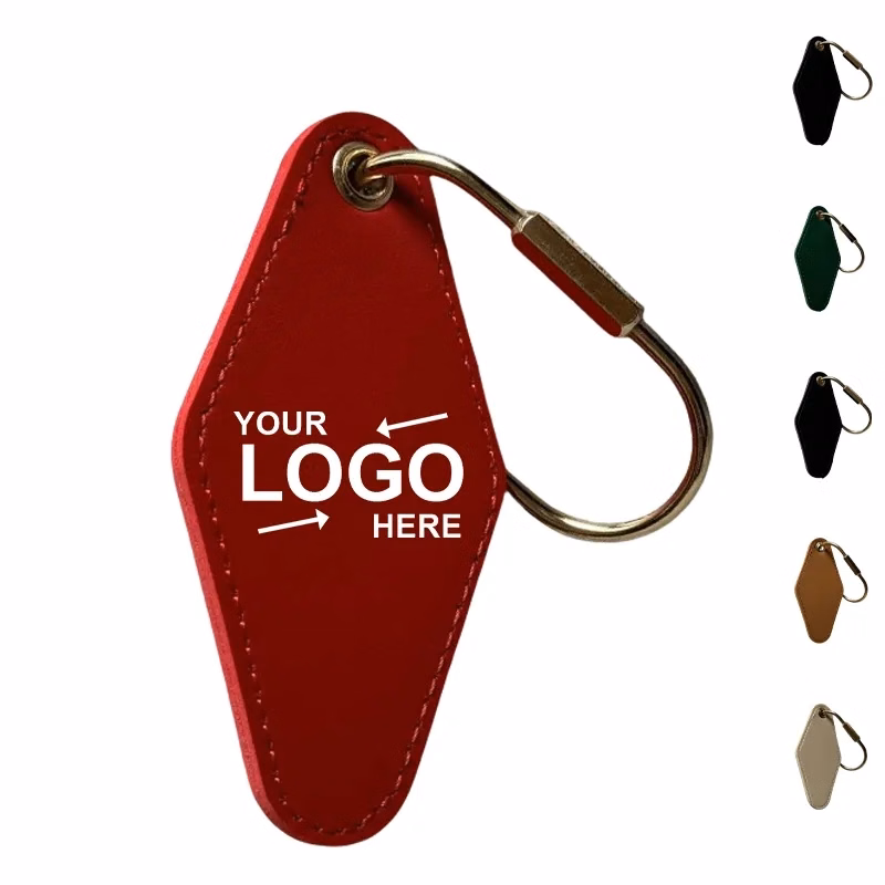 Rhombus Leather Key Chain