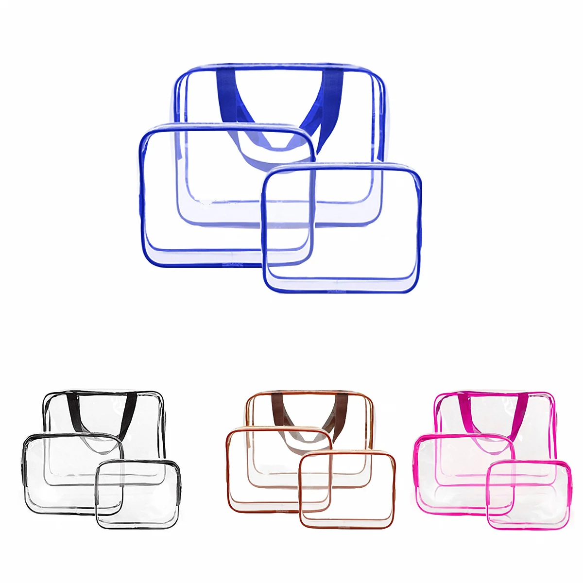 Clear Travel Toiletry Bag Set 1