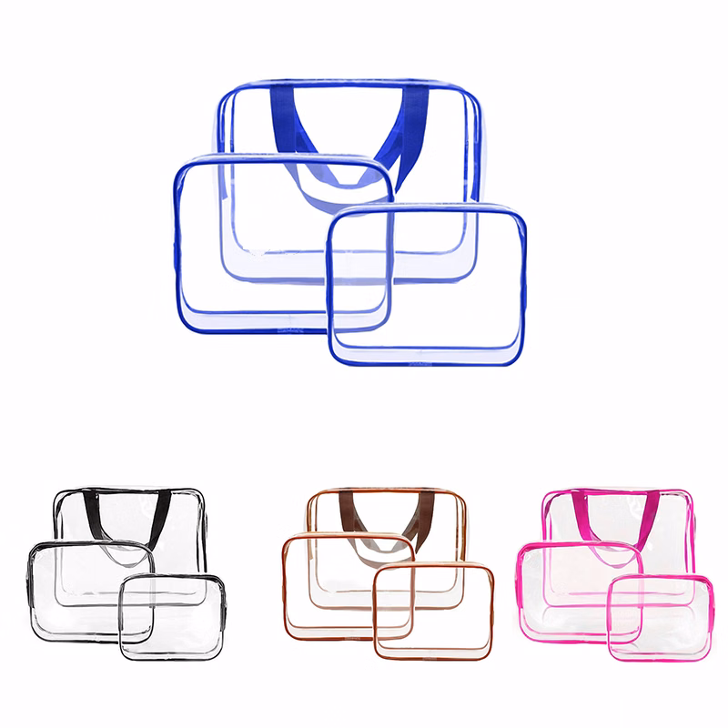 Clear Travel Toiletry Bag Set