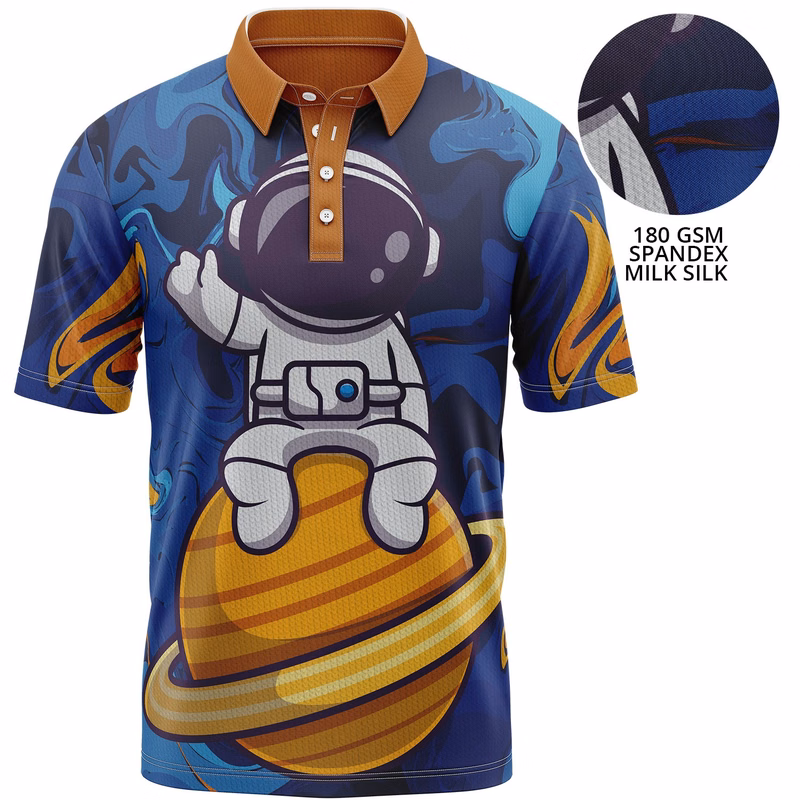 Youth 180 GSM Spandex Milk Silk Sublimation Polo shirts