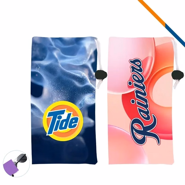 Custom 3.5 x 7 Microfiber Sunglass Pouch Dye Sublimation — Full-Color Travel Accessory