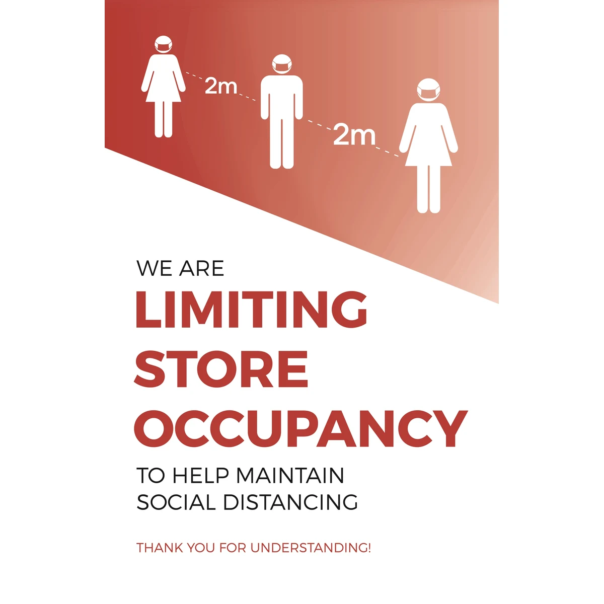 Store Occupancy Window Cling, CANADA, Multi-colors 1
